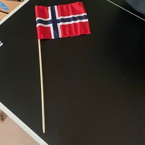 Norway flag on a wooden stick